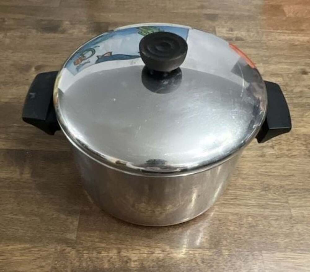 Revere Ware 1801 Stock Pot Size 4 Qt Stainless Steel Copper Bottom